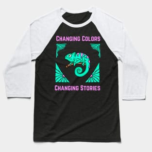 Changing colors Changing Stories - retro chameleons Baseball T-Shirt